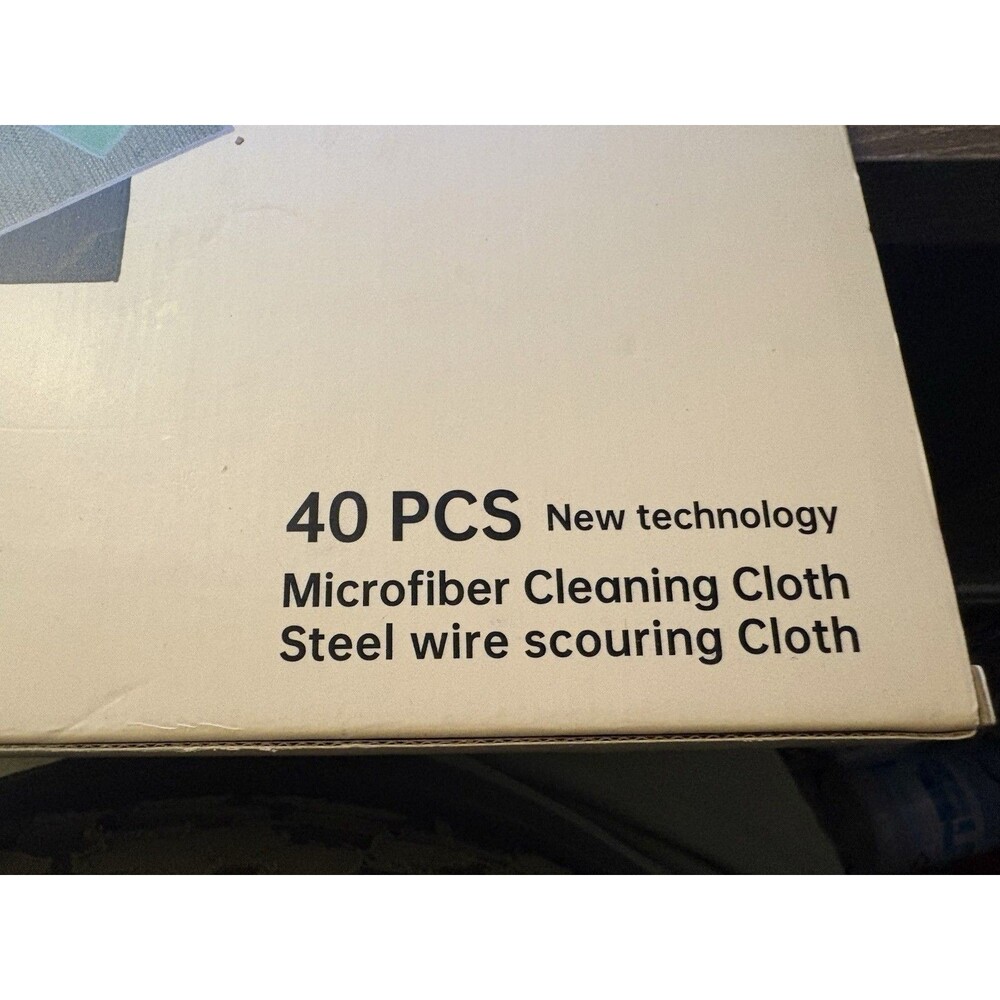 40 Pack Microfiber Cleaning Cloth & Steel Wire Scouring Cloth Yellow Gray